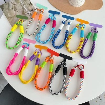 Twist Rope Anti-loss Pendant Fashion Strong Mobile Phone Lanyard Hanging Decoration Wrist Short Straps for All Smart Phone Case