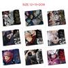 Gojo Satoru Anime Wallet Jujutsu Kaisen White Hair Teacher Bi-Fold Snap Coin Card Purse Black