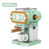 Classic Creative Coffee Machine Mini Diamond Model Building Blocks MOC Mini Coffee-Maker Bricks Toys for Kids Adult Gifts