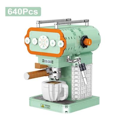Klassische kreative Kaffeemaschine Mini Diamant Modell Bausteine MOC Mini Kaffeemaschine Ziegel Spielzeug für Kinder Erwachsene Geschenke