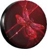 Abstract Red Dragonfly Printed Spare Tire Cover Wheel Protectors Water Dustproof Universal Fit For SUV Truck Camper Travel