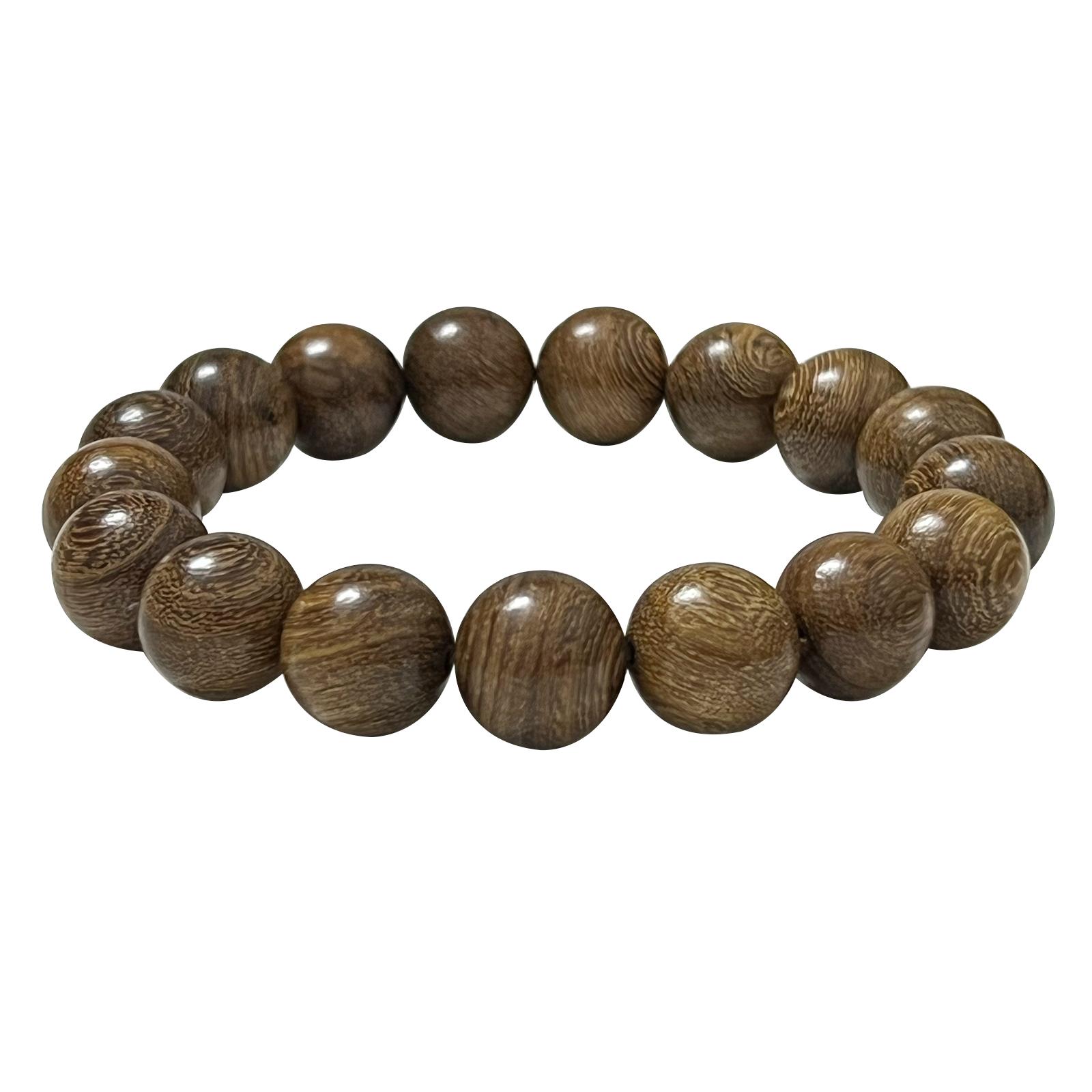

12 мм Деревянный Браслет из Бусин для Мужчин Ручной Работы Сандаловое Дерево Эластичный Браслет Натуральное Дерево DIY Бисероплетение Шармы 12mm