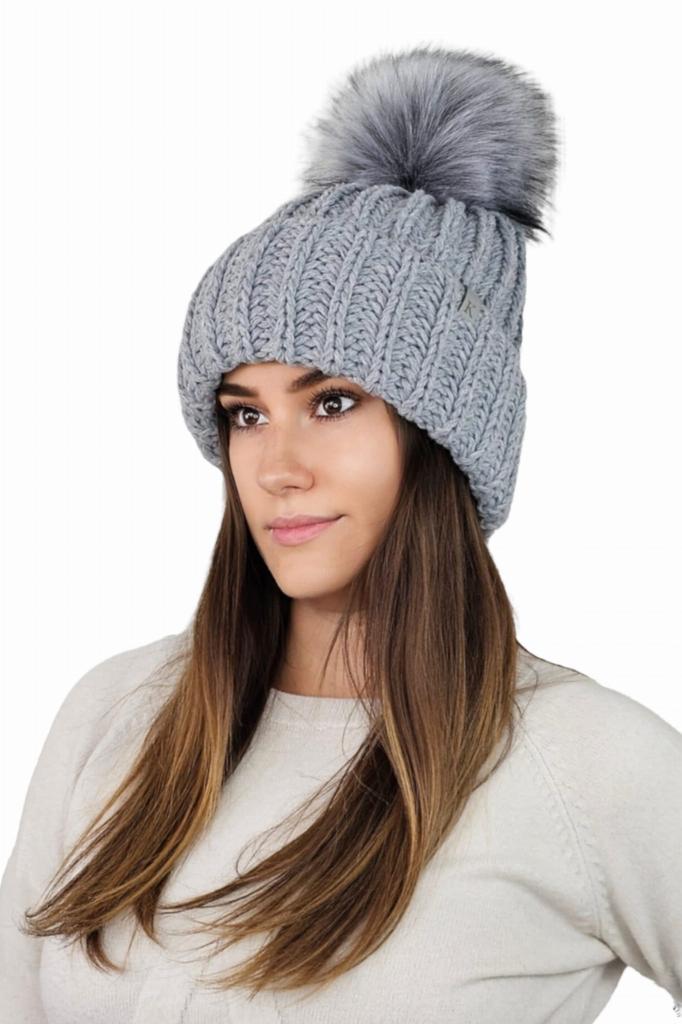 Nerea Winter Hat Thick Weave Color Gray