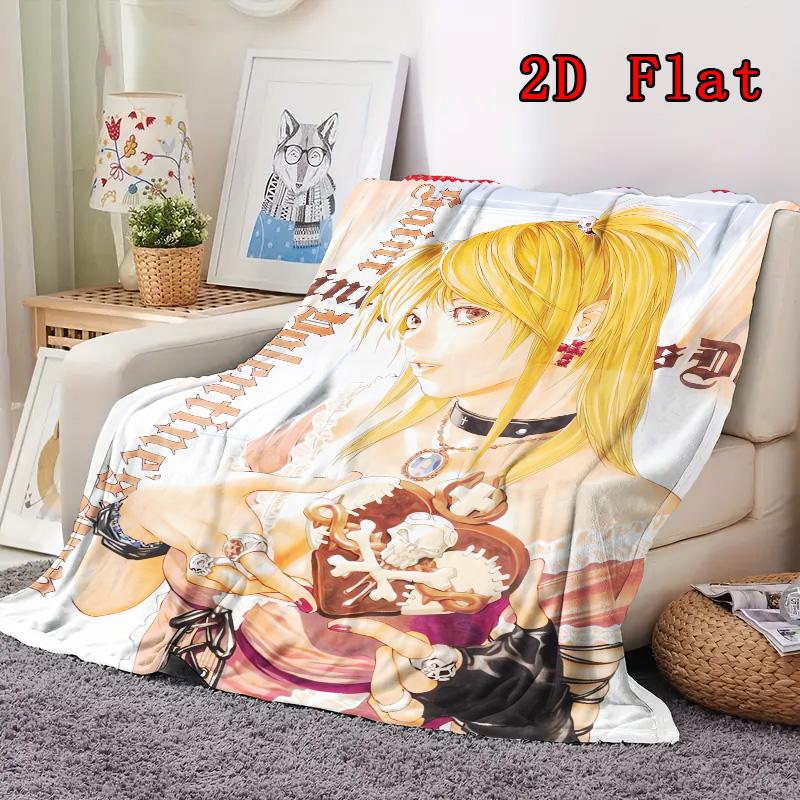 Death Note 2D Flat Pattern Flannel Blanket High quality All Seasons Warmth and Comfort Perfect for Christmas Gifts.SMT0917491