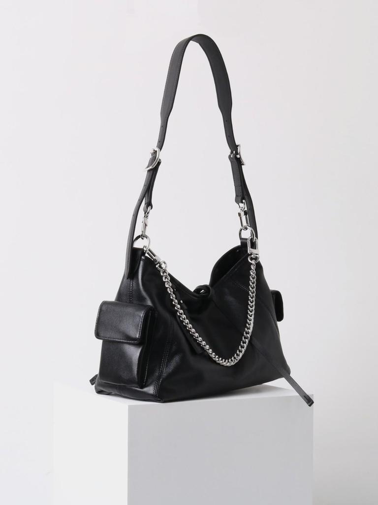 Black Warrior 2025 Women's Genuine Leather Biker Messenger Tote