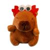 Rabbit Hat Capybara Plush Pendant Frog Hairpin Capybara Plushie Doll  Birthday Gift