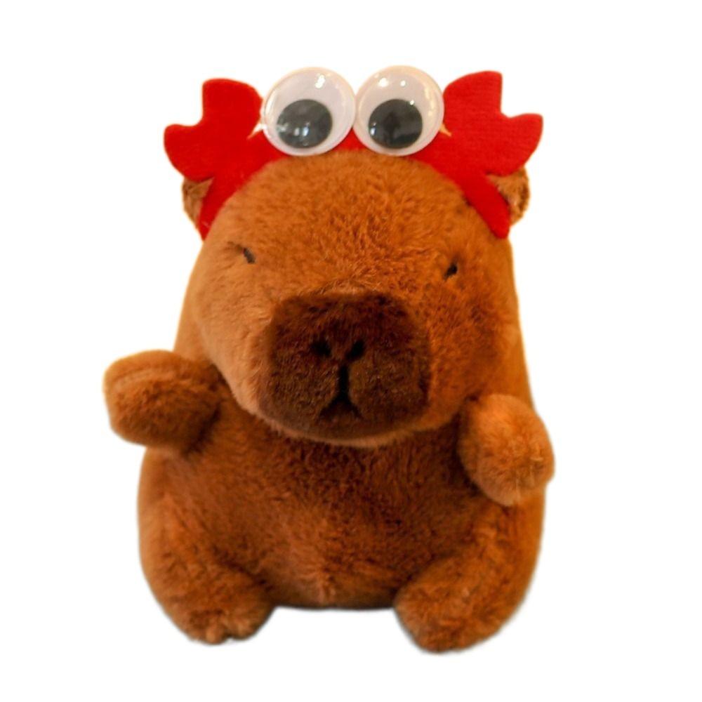 Rabbit Hat Capybara Plush Pendant Frog Hairpin Capybara Plushie Doll Birthday Gift