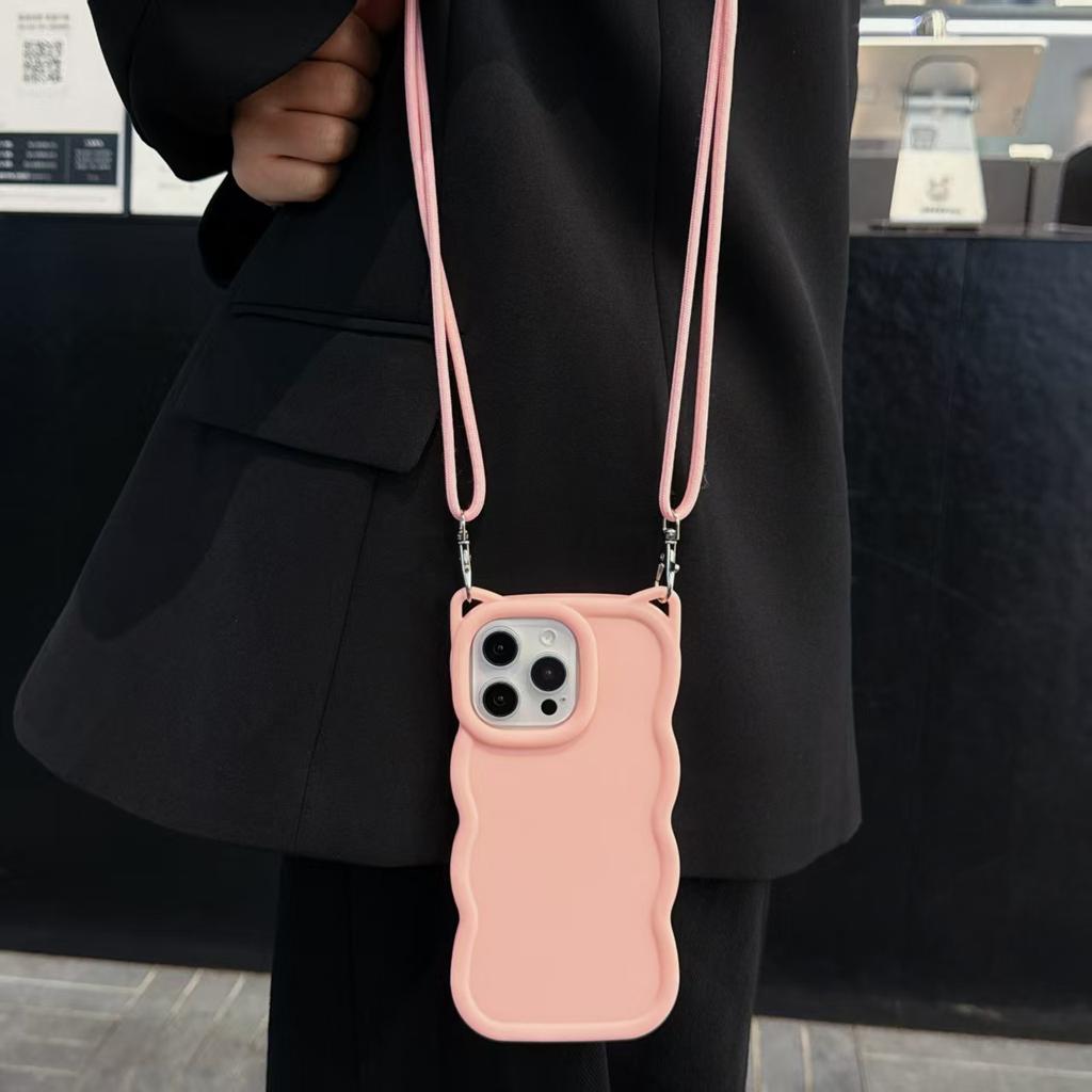 For Xiaomi Redmi Note15 Pro 8 9 10 11 12 13 14 Plus 4G 5G 9S 10S 11S 12S 14S 3D Cat Ear crossbody Strap Waves Phone Coverr