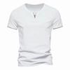 Summer Men's Vacation Two V-neck Short Sleeved T-shirts Fashionable Men's Casual Solid Color Short Sleeved T-shirts