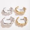 DIEZI Hip Hop Punk Irregular Geometric CCB Plastic Bangles Bracelets Fashion Vintage Gold Silver Color Cuff Bangles Women Men
