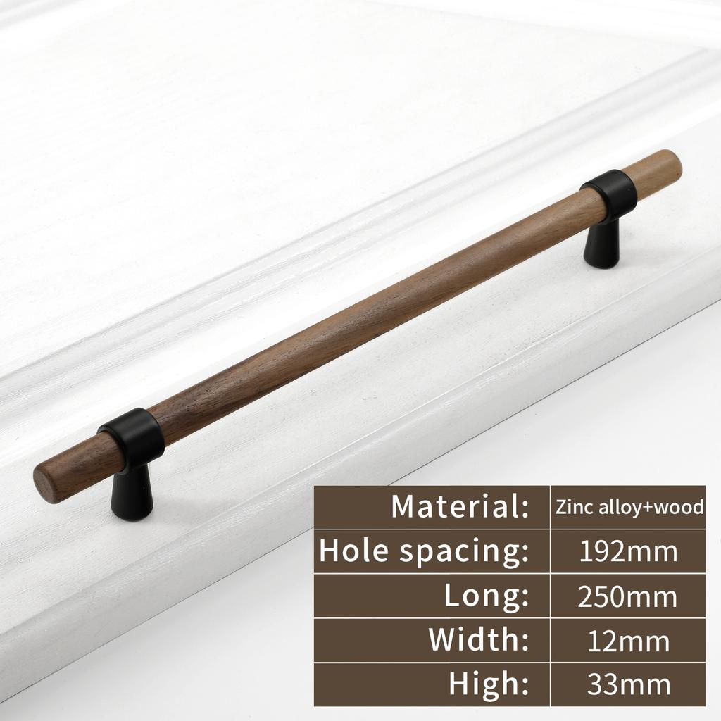 Wardrobe Cupboard Handle Kitchen Door Cabinets Knobs Wood Cabinet Pull Nature Style Wooden Cabinet Handle