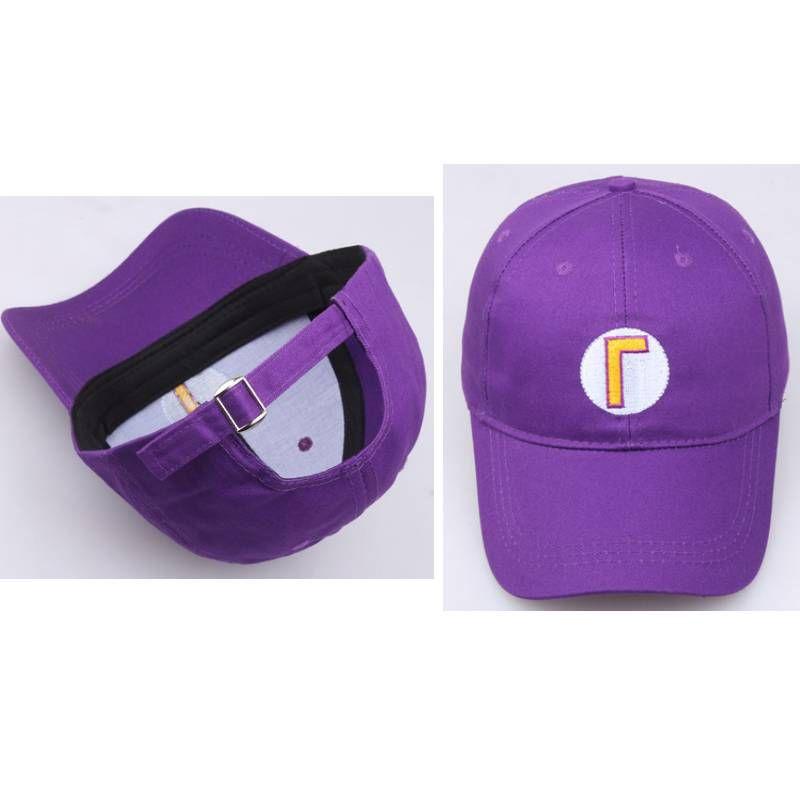 Super Mario Role Play Purple Baseball Cap Embroidered Outdoor Accessory