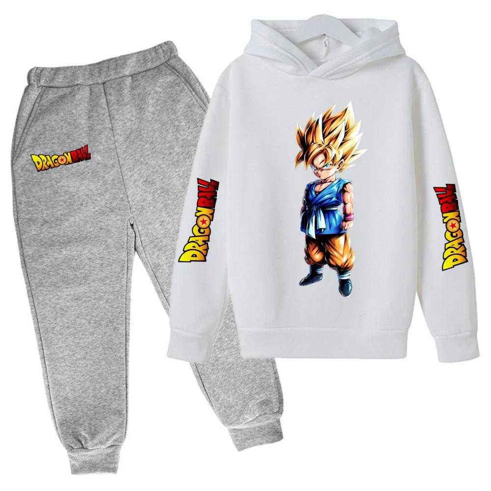 Goku Street Costume Fashion Girl Boy Clothing Anime Dragon Ball Z Winter Kid Sets 2025 Kawaii Hot Sizes