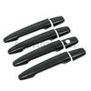 Car Door Handle Cover Trim Sticker Styling Auto Accessories For Mitsubishi Lancer 2008-2020 Glossy Black Carbon Fiber Chrome