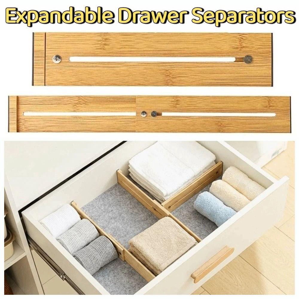Creative Expandable Drawer Separators Secure Fit Cabinet Storage Partition Divider  Bedroom Dresser