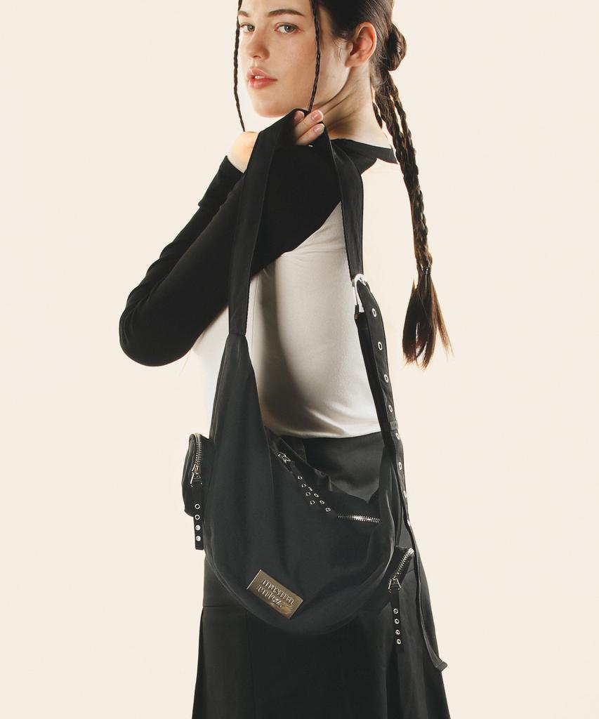 Masmarulez 304Eyelet Ear Arch Bag_ Black