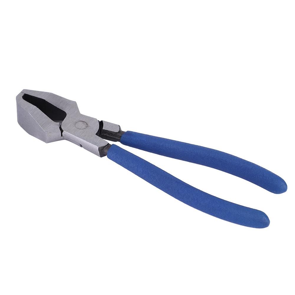 8in Glass Cutting Pliers High Carbon Steel PVC Handle Strong Clamping Force Hand Tool