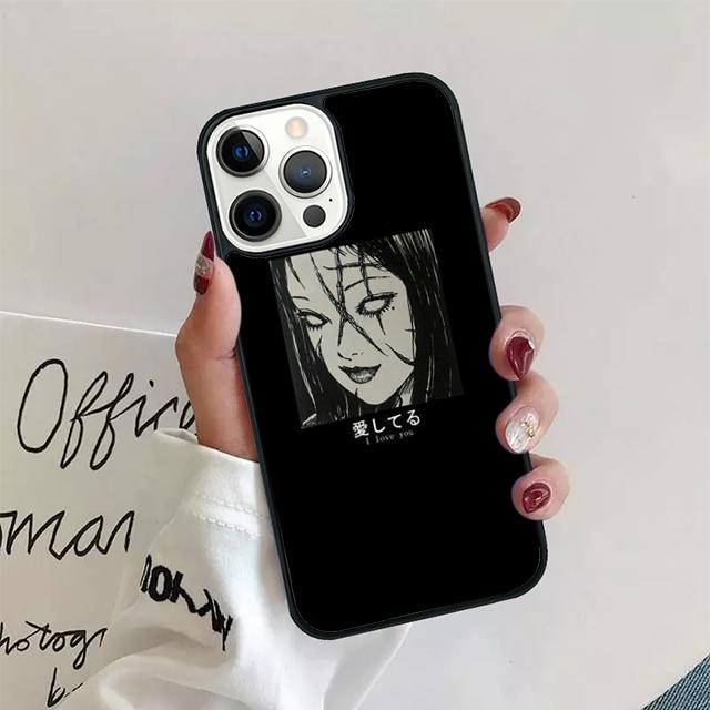 

Junji Ito Sad японский эстетический чехол для телефона для iPhone 11 12 13 14 Pro Max мини-чехол для iPhone X XS Max XR 5 6 7 8 Plus Coque iPhone 13
