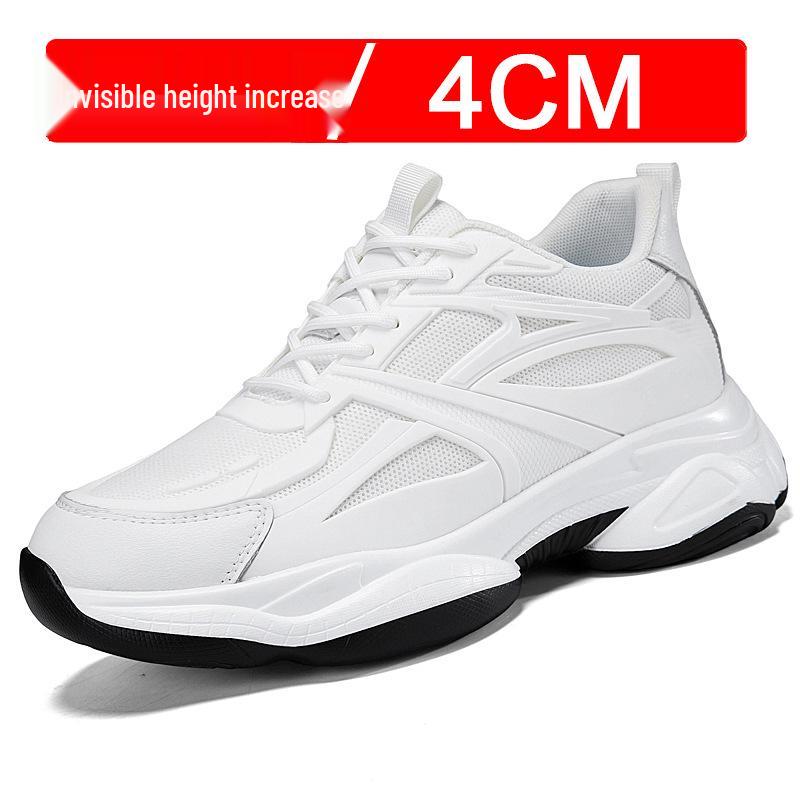 Men s Breathable Mesh Dad Shoes with 10cm Invisible Height Increase and Thick Sole