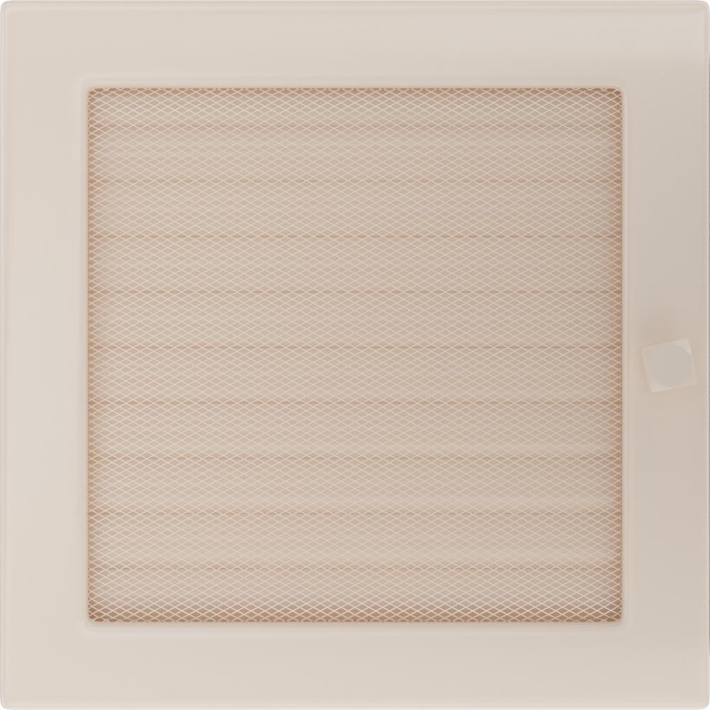 Vent Cover 22x22 Cream with Blinds