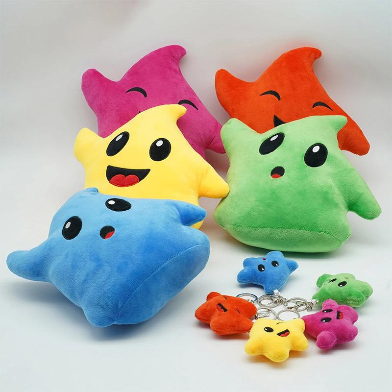 Treasuringu New Colorful Stars Pendant Cute Star Pp Cotton Filling Pillow Star Plush Dolls Kids Birthday Gifts Home Decorat