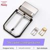 Men's Stainless Steel Double-Sided Rotating Pin Buckle for Perforated Belts