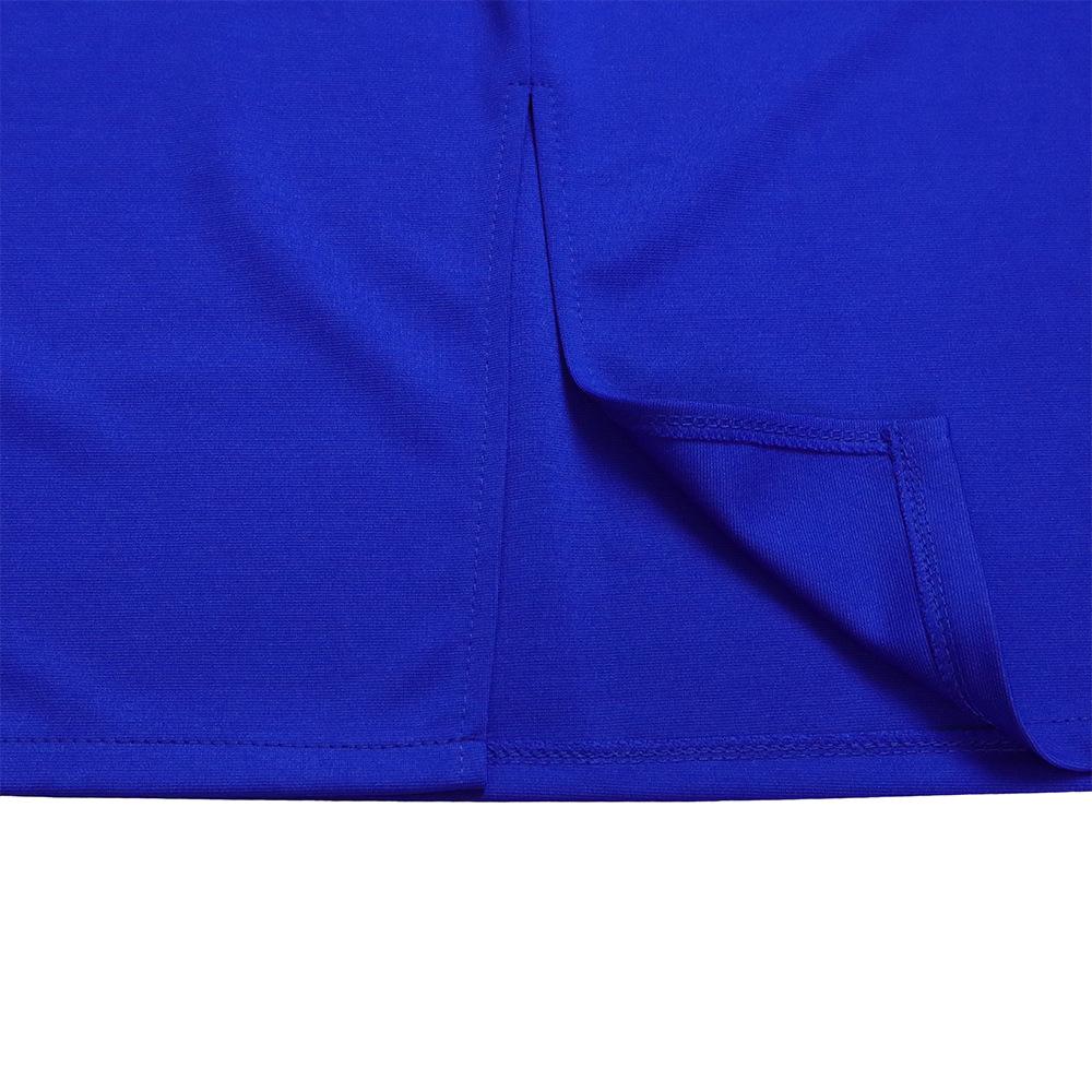 Büyük Boy Kadın İlkbahar Sonbahar Moda Ruffled İnce Elbise Bayanlar Zarif Tek Parça Katı Orta Kollu Kılıf Elbise