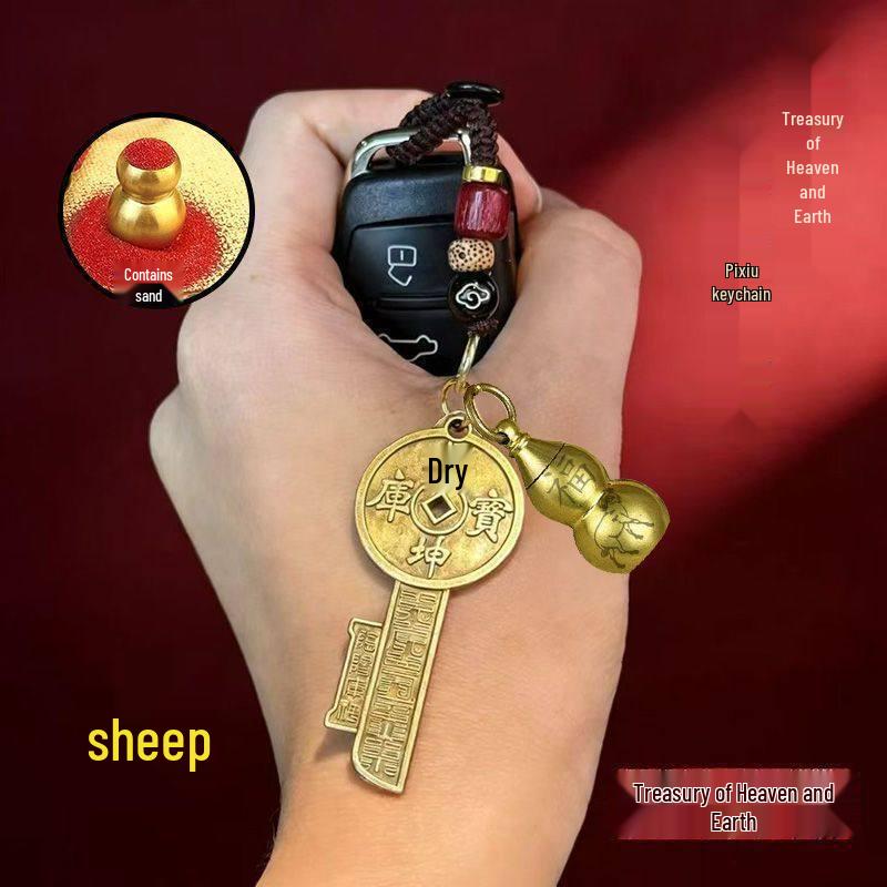 2026 Zodiac Treasure Key Pendant: Golden Qiankun Pathway with Wealth-Enhancing Five-Path Design