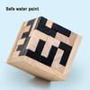 Non-Toxic 3D Cube Puzzle Luban Interlocking Creative Educational Wooden Toy Brain Mind Early Learning Game Gift For Children Letter