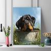 Rottweiler and grassland Pattern  3pcs 100% Round Full Drill 5D DIY Diamond Painting Embroidery Cross Stitch Rhinestone Décor