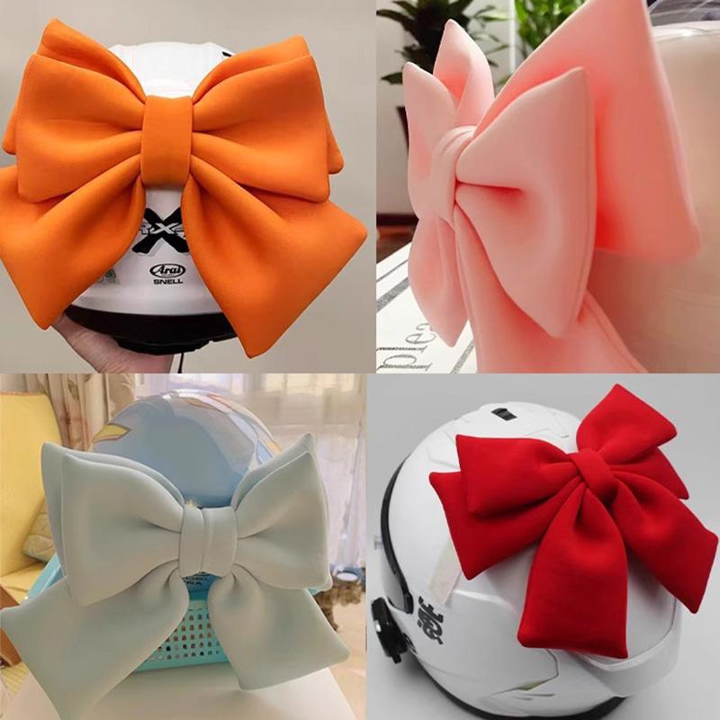 Electric car decoration Satin Ribbon Bow Modeling Motorcycle Helmet Decor Universal Electric Bike Bowknot Moto Helmet Accessory