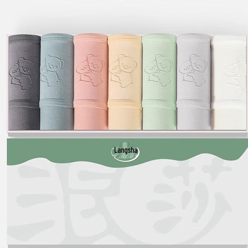 Langsha Women s Cotton Seamless Mid-Waist Briefs 7-Pack XL