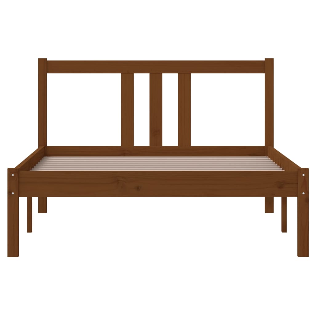 Solid Wood Bed Honey Brown 100 x 200 cm