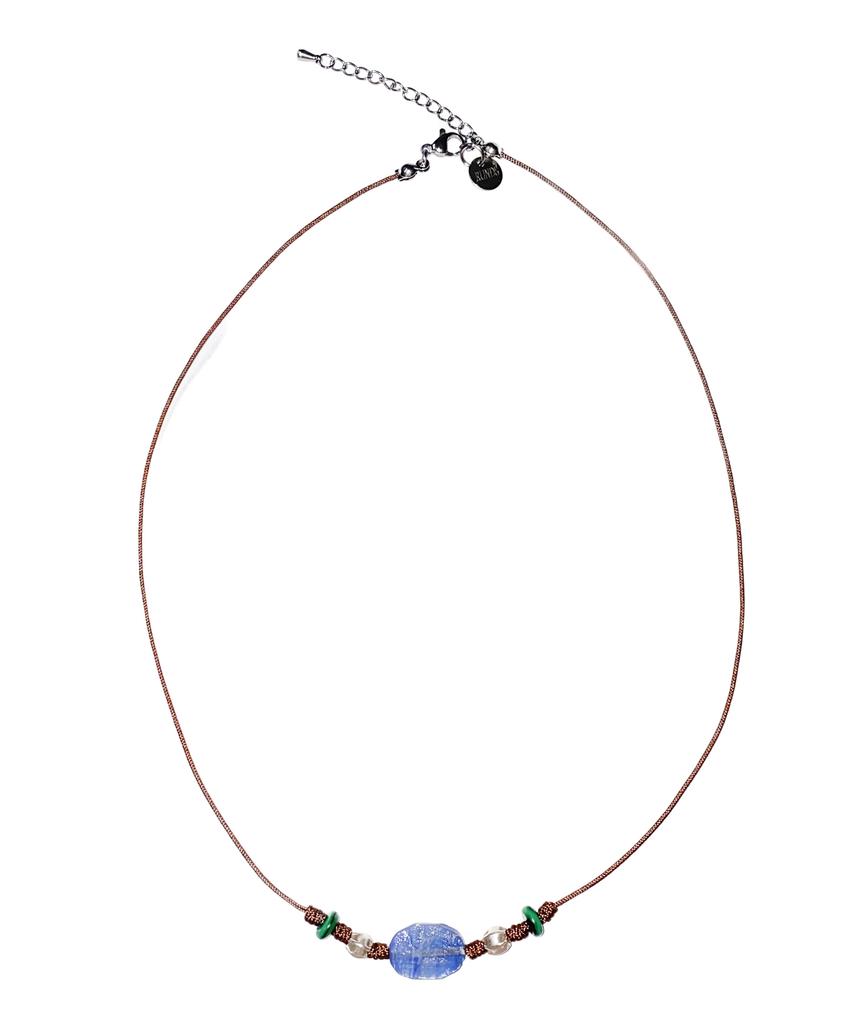 Runds Brown Gemstone Necklace