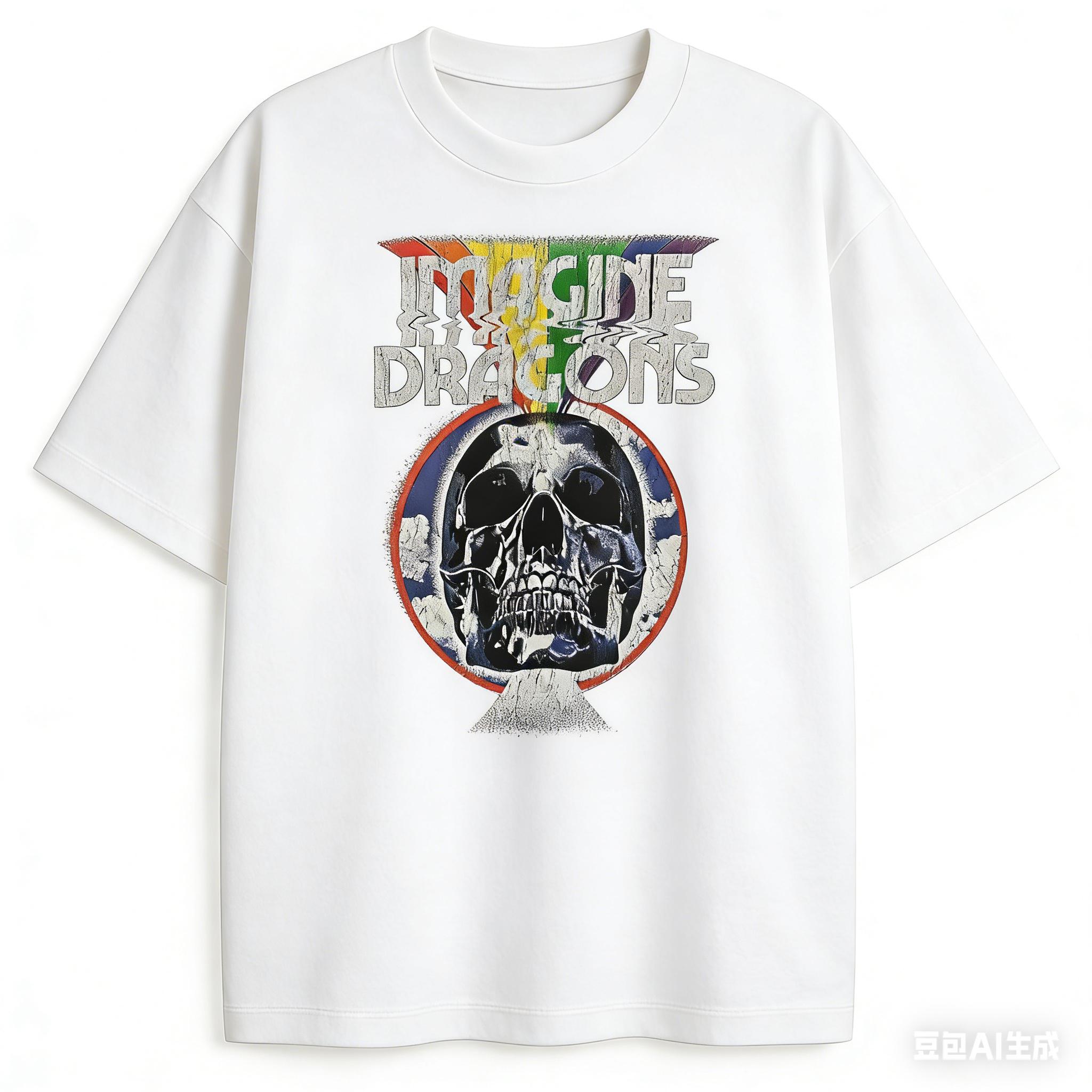 

Imagine Dragons Rainbow Mind Tshirt Unisex and Women Summer Cotton Clothing Casual Fashion Round Neck Short Sleeved Tee Streetwear 4XL