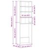 Vidaxl Waschmaschinenschrank, Farbe Sonoma-Eiche Grau, 64X24X190 Cm