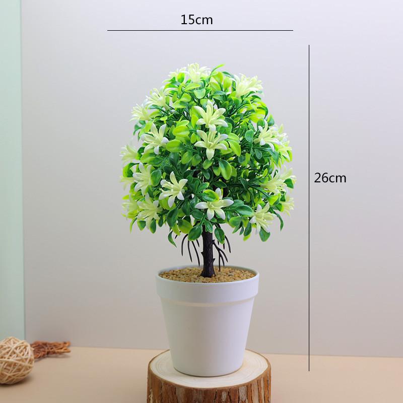 Murraya Plastic Exotica Artificial Flower Potted Plant For Interior Decor
