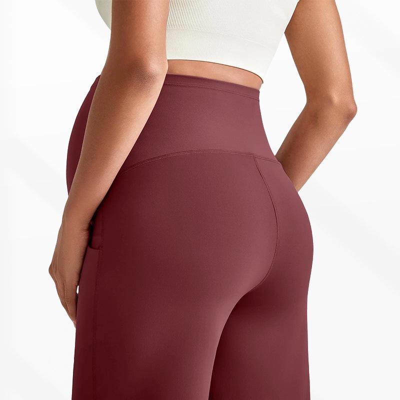 European Maternity Wide-Leg Pants: High Waist, Breathable, Belly Support, Comfortable Fit for Autumn & Winter.
