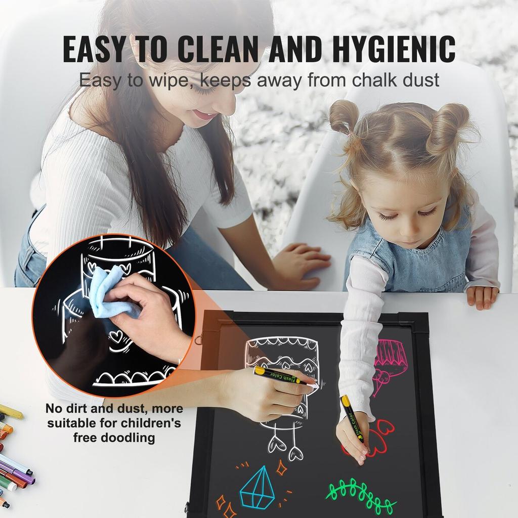 LED Message Writing Board 40.6x30.5 cm Illuminated Erasable Lighted Chalkboard