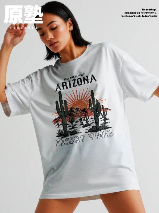 Arizona oversized Y2K T-shirt with vintage print M