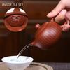 Yixing Raw Ore Dahongpao Xishi Tea Pot Handmade Ball Hole Filter Teapot Chinese Purple Clay Beauty Kettle Home Teaware 130ml