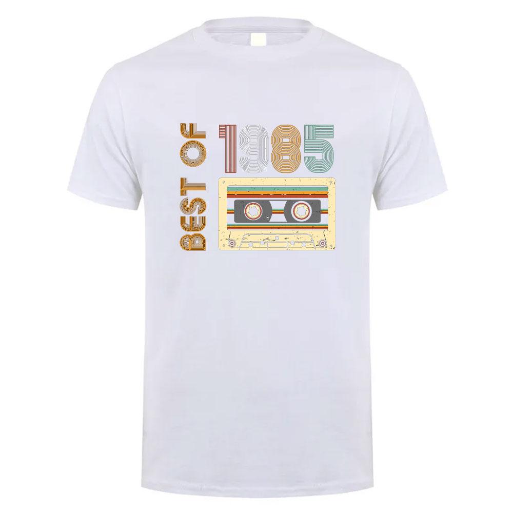 1985 Year Vintage Cotton T Shirt Retro 80s Style Short Sleeve Retro Tee Unisex Classic Design for Men Women 40th Birthday