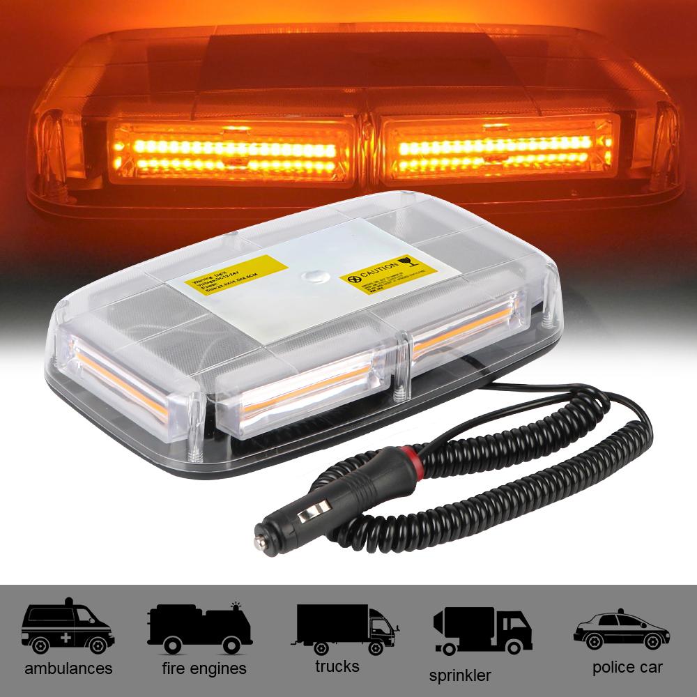 Car Strobe Warning Light Emergency Signal Lamp Vehicle Roof Flashing Beacon DC12~24V Yellow LED COB Ceiling Lamp Car Lights Police Flasher