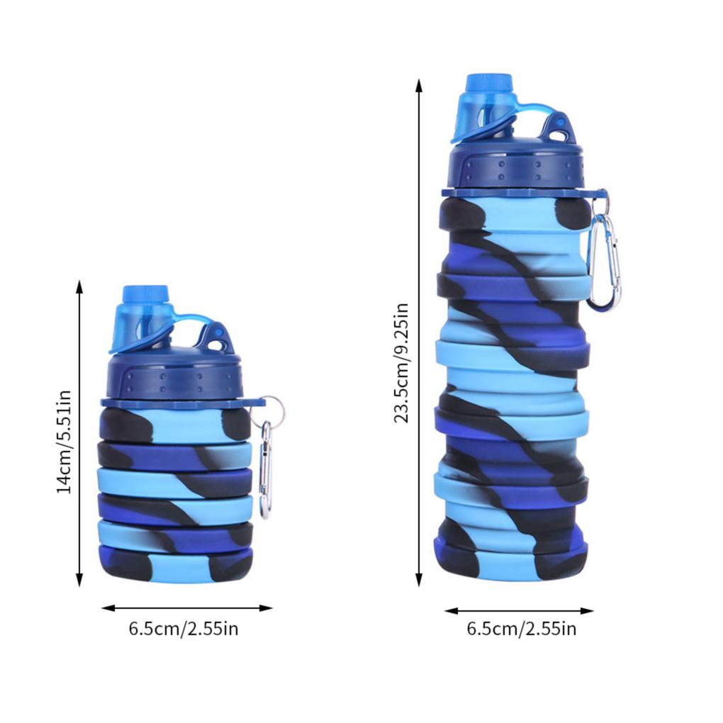 Silicone Retractable Folding Collapsible Water Coffee Bottle Cup Outdoor