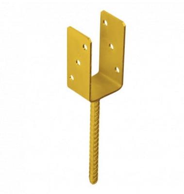 Post Base Anchor 71x120x60mm Gold