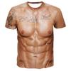 Tshirt Muscle Body 3d Print Men Summer T Shirt Clothing Fashion Street Tees Flesh Pattern Oversized Male Short Sleeve Trendy