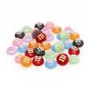20Pcs/Pack Acrylic Beads Flat Round Shape Decoration Crafts Spacer Bead DIY Jewelry Making Bracelet Necklace Accessories