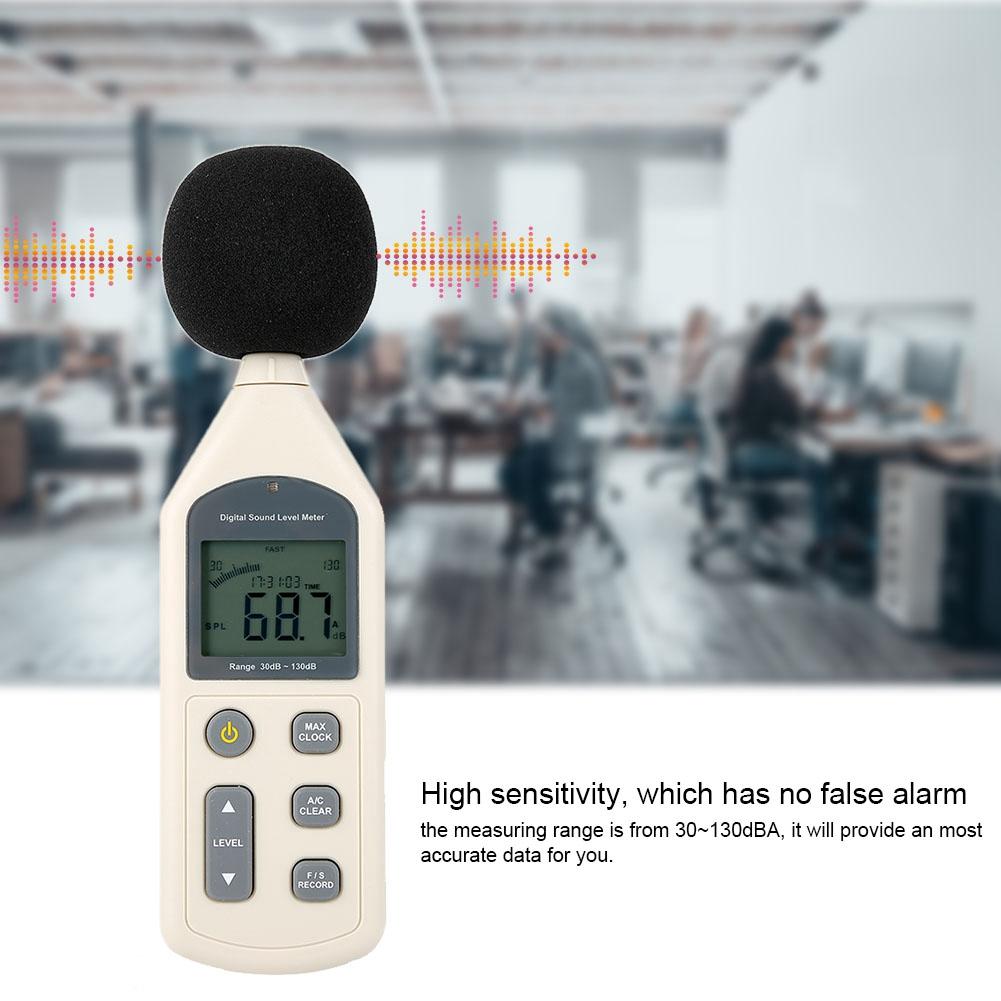 Handheld LCD Digital Sound Level Decibel Meter 30-130dBA Pressure Tester USB Noise Measurement