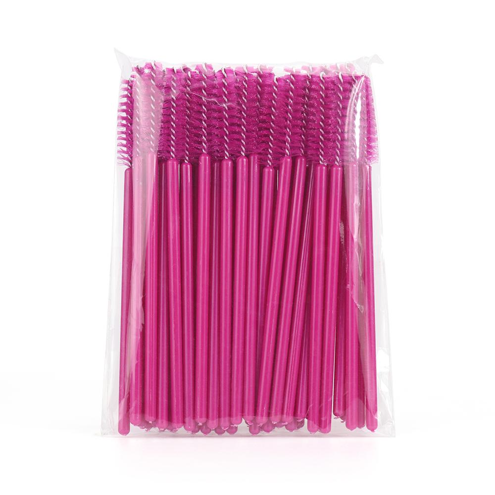 ANNAFRIS 1Pack 50Pcs Disposable Eyelash Brush Soft Head Crystal Eyebrow Brush Lash Extension Brush Mascara Wand Makeup Tool