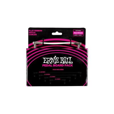 ERNIE BALL 6387 Flat Ribbon Patch Cable White Pedal Board Multipack [Genuine]